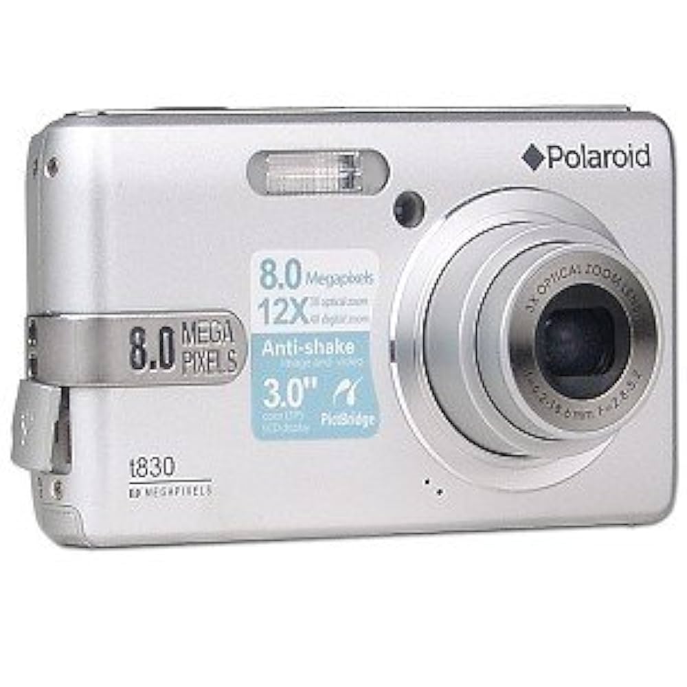 Polaroid t830 デジカメccd 8.0メガピクセル電池付き Polaroid T830 8.0MP 3X Optical / 4X Digital Zoom Camera